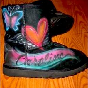 Kids size 12 custom airbrush UGG boots